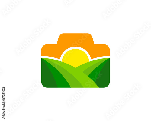 Camera Farm Icon Logo Design Element