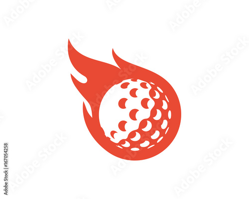 Hot Golf Icon Logo Design Element
