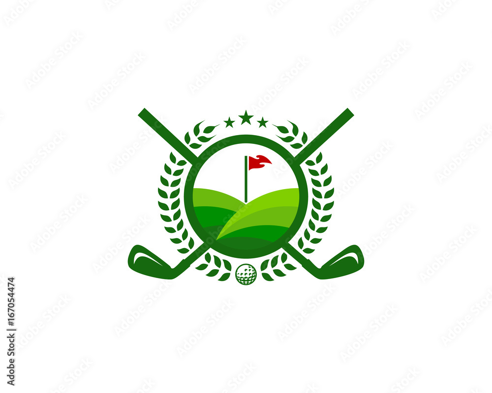 Farm Golf Icon Logo Design Element