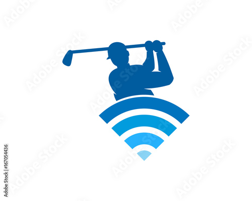 Golf Wifi Icon Logo Design Element