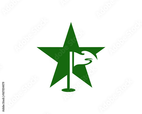 Star Golf Icon Logo Design Element