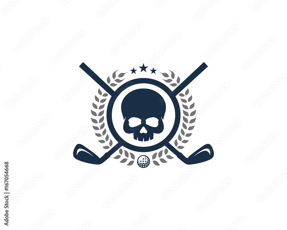 Skull Golf Icon Logo Design Element Skull Golf Icon Logo Design Element
