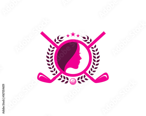 Beauty Golf Icon Logo Design Element