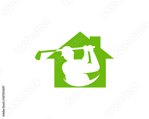 Golf House Icon Logo Design Element