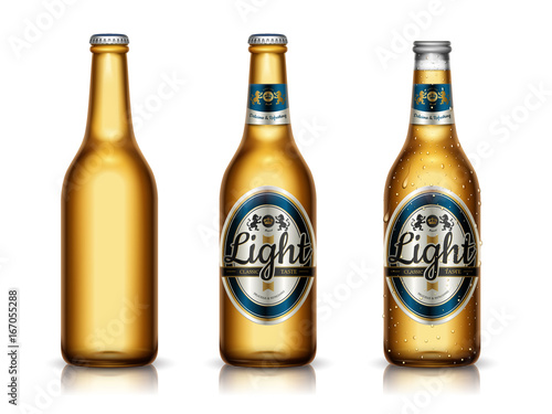 Light beer template mockup