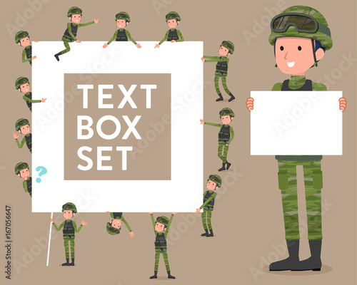 flat type military wear man_text box