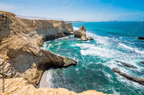 Cathedral Rock Formation, Peruvian Coastline, Rock formations at the coast, Paracas National Reserve, Paracas, Ica Region, Peru © Kseniya Ragozina