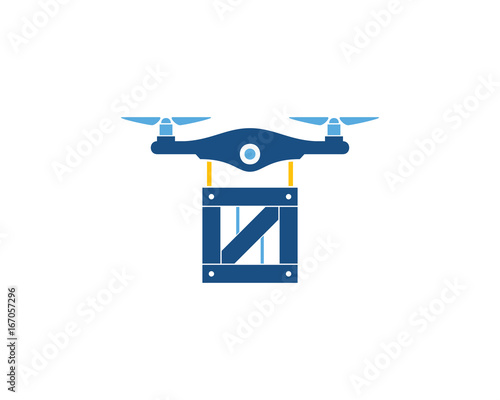 Drone Delivery Logistic Icon Logo Design Element