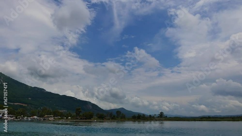 Wallpaper Mural Partial view of Akyaka coastline (Gulf of Gokova, Mugla, Turkey) on a bright, cloudy spring day.  Eastern skirts of the Sakar Mountain can be seen in the background.
 Torontodigital.ca