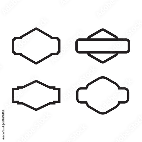 Принти на полотні banner lable vector clack