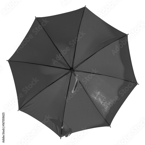 parasol noir, fond blanc 