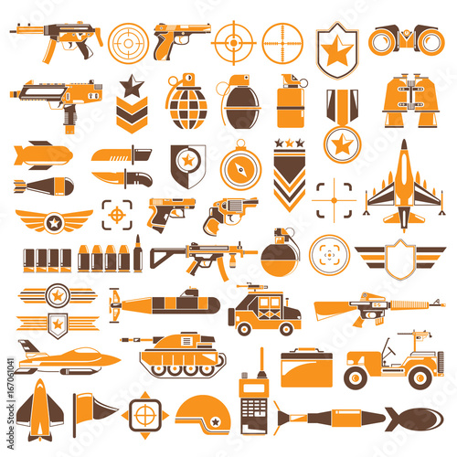 army, weapon icons