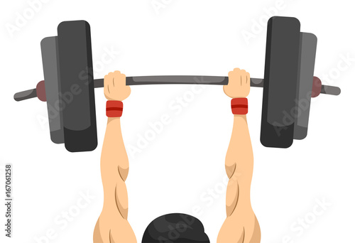 Sporty Man Weight Lifting
