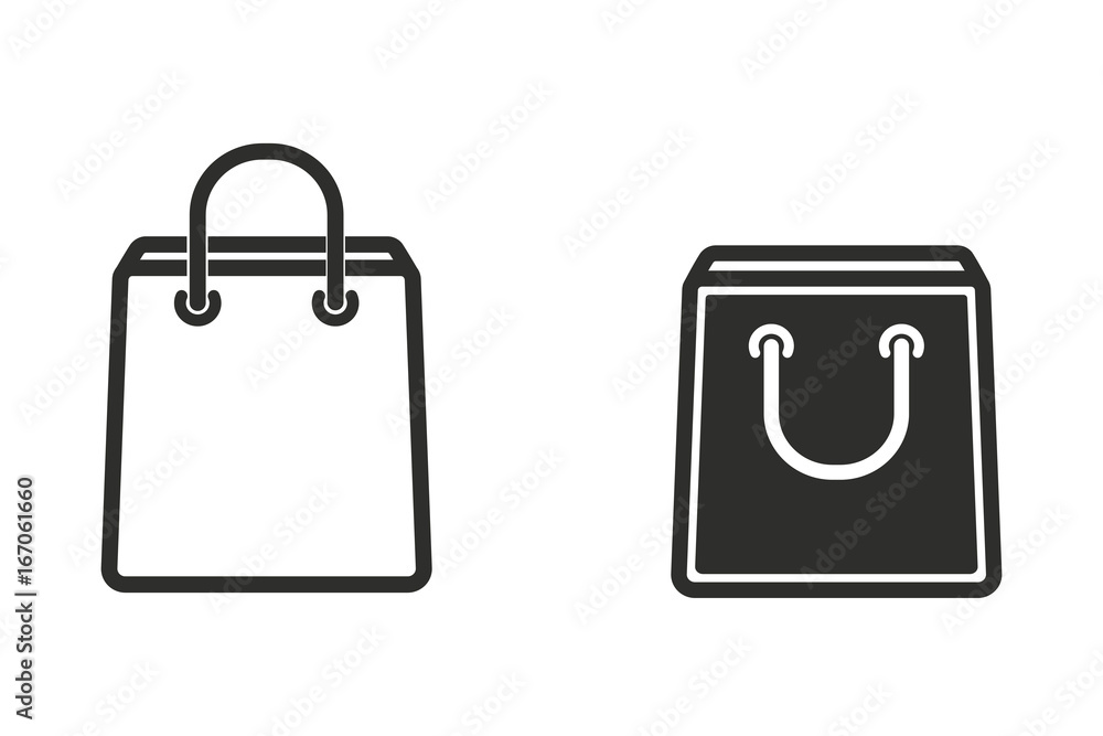 Shopping bag vector icon. Shopping bag vector icon.