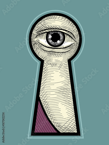 Eye Keyhole Cross Hatching