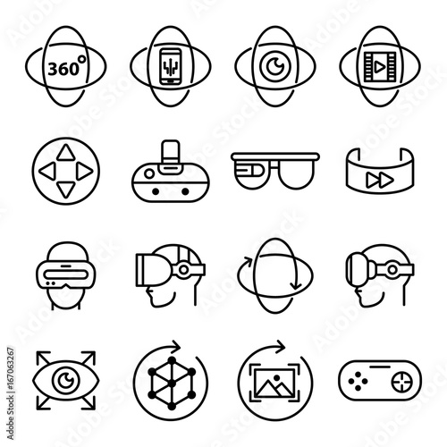 Virtual Reality Icons Set