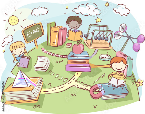 Books Stickman Kids Physics