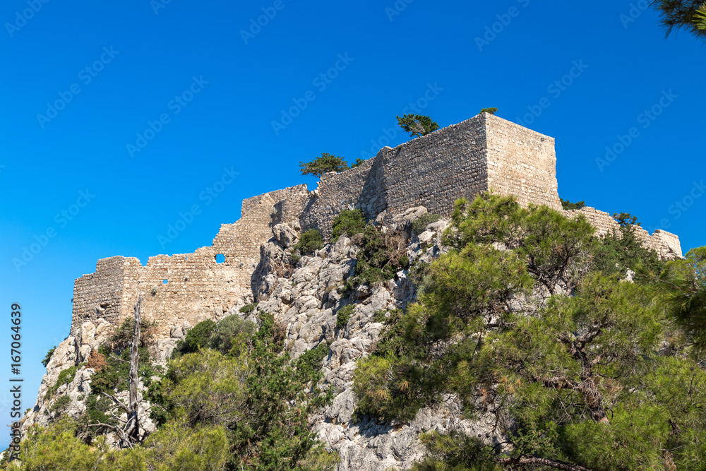 Burgruine Monolithos, Rhodos, Griechenland