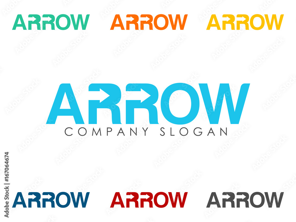 Arrow negative space icon