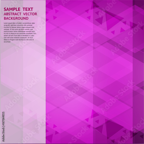 Vector geometric purple abstract background with copy space