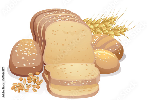 Wheat Grains Bread Loaf