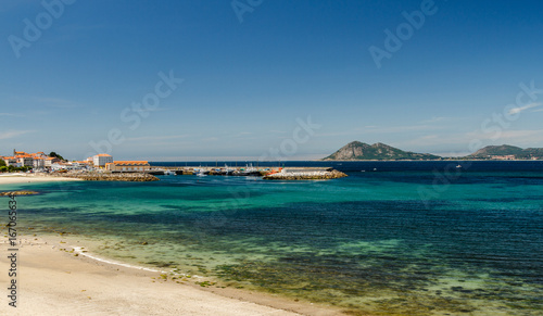 Konstfotografi Playa, Puerto y Villa de Porto do Son, La Coruña, Galicia.