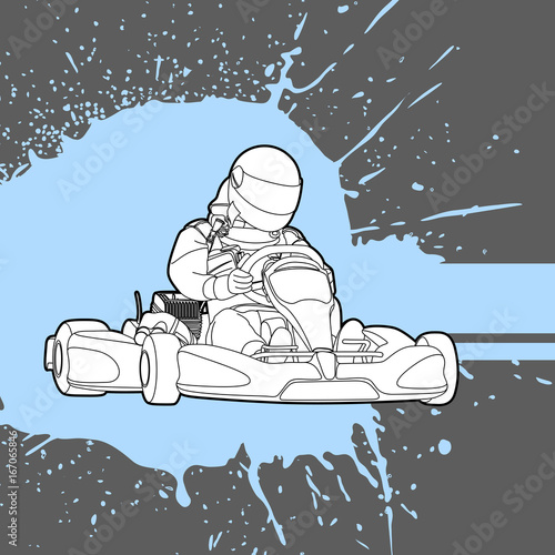 Kart racing driver