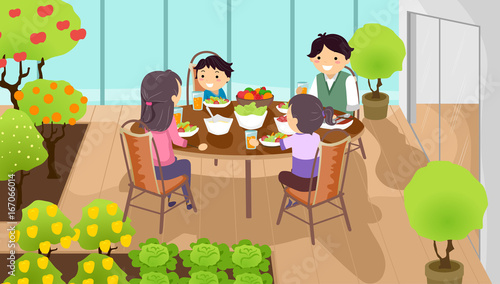 Stickman Family Dine Indoor Garden