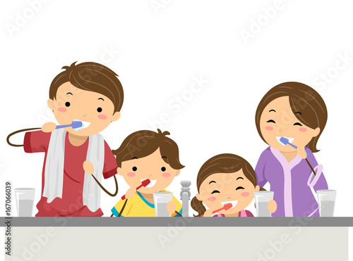 Stickman Family Hygiene Bru...