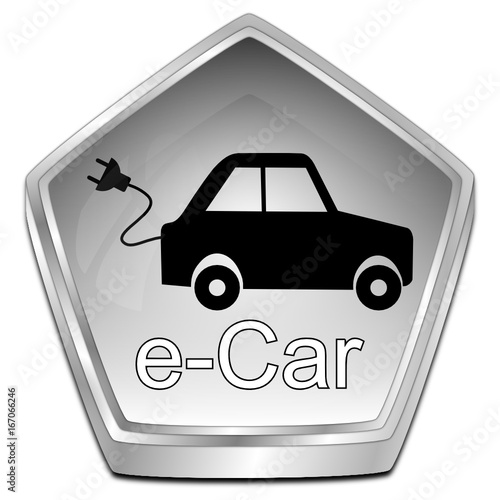 e-Car Button - 3D illustration