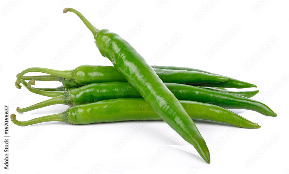 green pepper is isolated on a white background green pepper is isolated on a white background