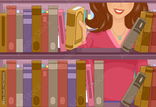 Girl Bookshelf Library