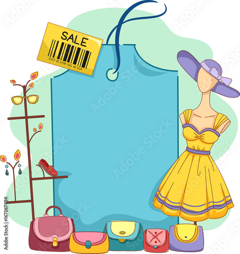 Girl Mannequin Fashion Sale Tag