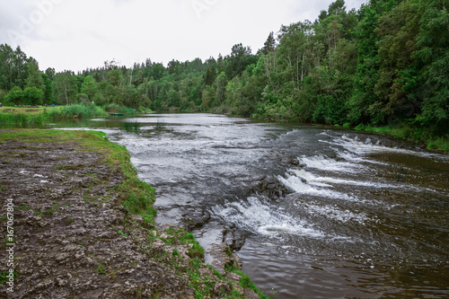 Abava river at early morning time in Kandava. 2017 Kandava photo