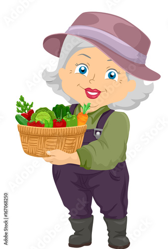 Senior Girl Gardener Harvest