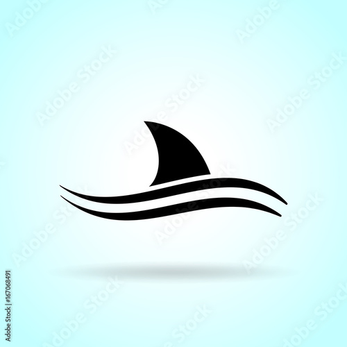 shark icon concept on white background