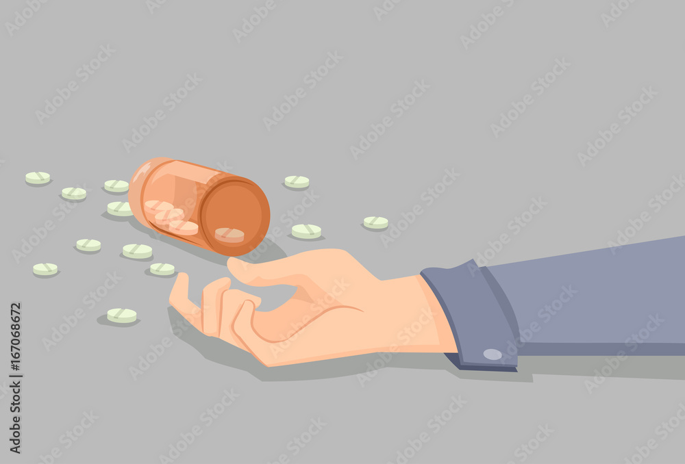 Hand Drug Abuse Overdose Stock Vector | Adobe Stock