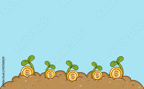 Gold Coins Agriculture Border