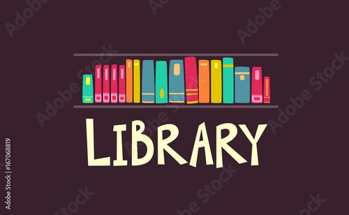 Library Books Lettering