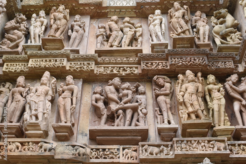 Sculpture at Lakshmana Temple, Khajuraho, India