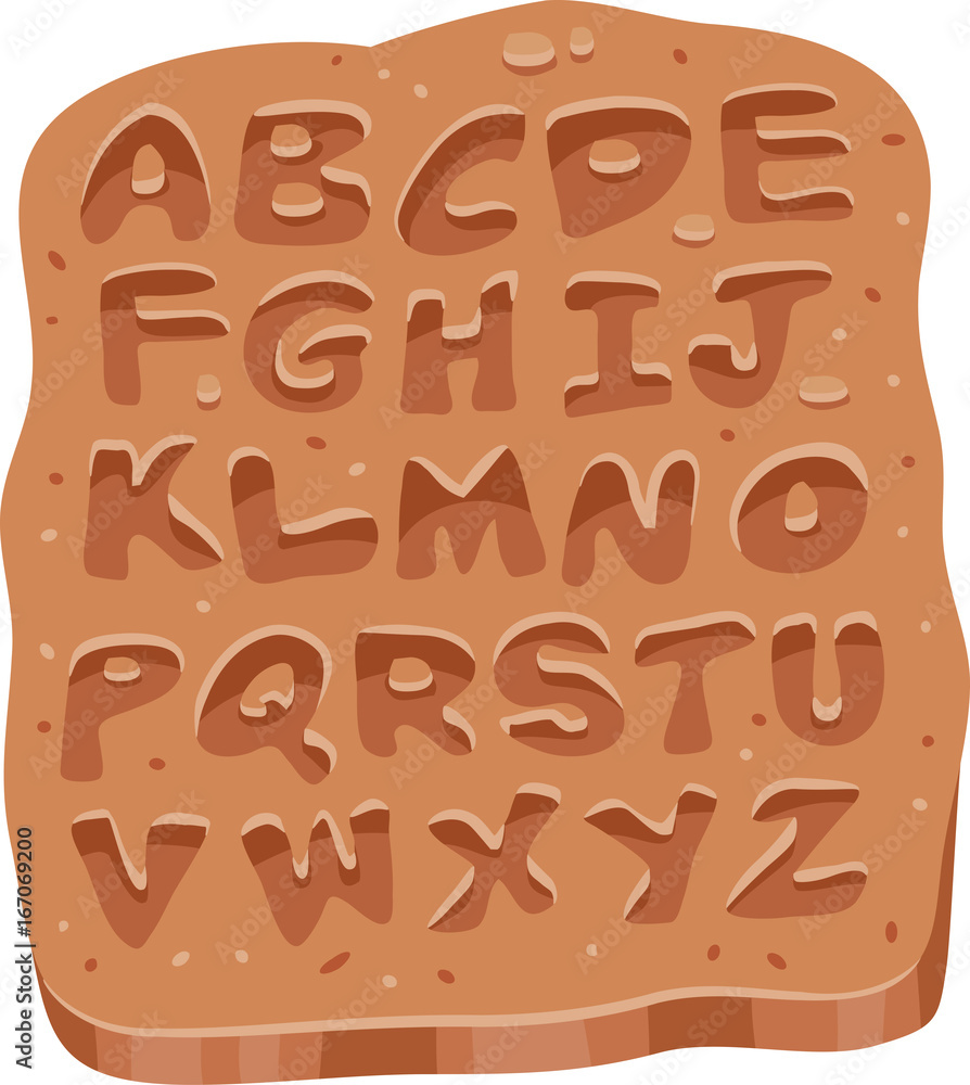 Alphabet Print Fossil Alphabet Print Fossil
