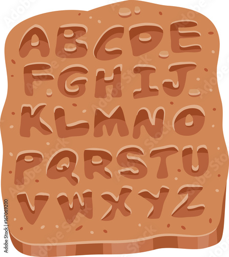 Alphabet Print Fossil