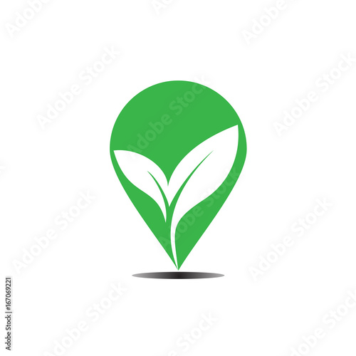 eco point, green point, eco pin logp design