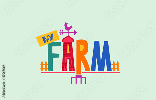 My Farm Lettering Wind Vane