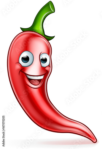 Cartoon Red Chilli Pepper M...