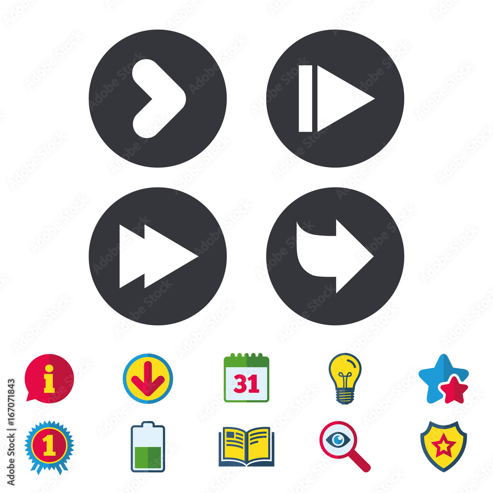 Arrow icons. Next navigation signs symbols. Arrow icons. Next navigation signs symbols.