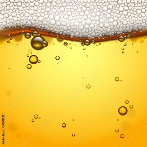 Abstract beer background. Highly realistic illustration with the effect of transparency.
