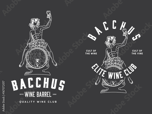  Bacchus Wine Club white on black