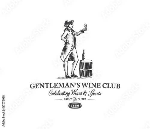 Gentleman's Wine Club black on white