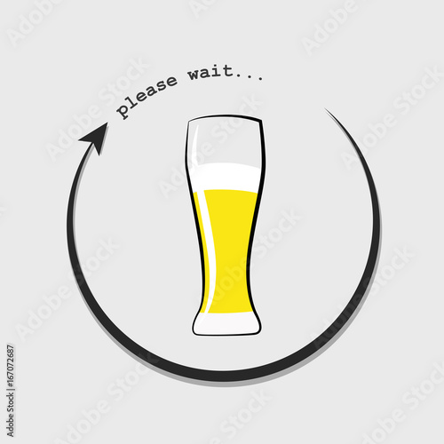 Bilde på lerret bitte warten bier